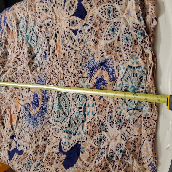 EUC Rose & Thyme Split Neck Cottony Blouse Bishop Sleeve Boho Tunic 1X - Picture 8 of 16